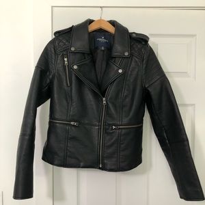 American Eagle Faux Leather Moto Jacket